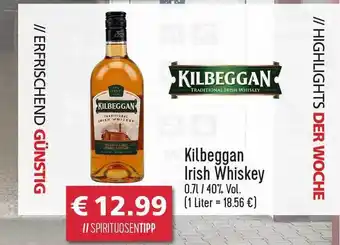 Getränkehaus Kilbeggan Irish Whiskey 0.7L Angebot