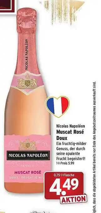 Wasgau Nicolas napoléon muscat rosé doux Angebot