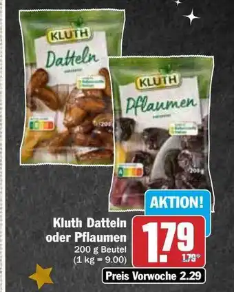 Hit Kluth datteln oder pflaumen Angebot