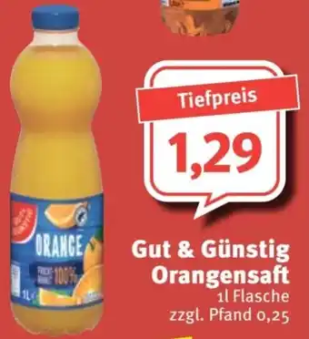 Feneberg Gut & Günstig Orangensaft 1 L Flasche Angebot