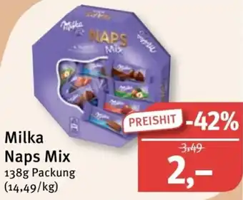 Feneberg Milka Naps Mix 138 g Packung Angebot