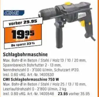 OBI CMI Schlagbohrmaschine Angebot