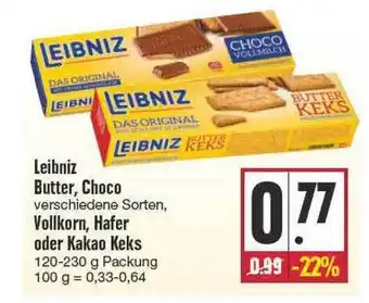 E Reichelt Leibniz Butter Choco Vollkorn Hafer Oder Kakao Keks 120-230g Angebot