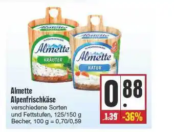 E Reichelt Almette Alpenfrischkäse 100g Angebot