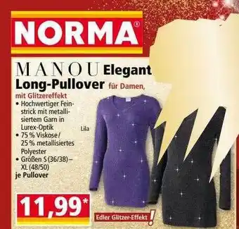 Norma Manou elegant long-pullover Angebot