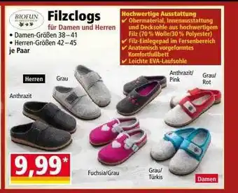 Norma Biofun filzclogs Angebot