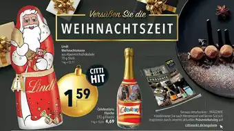 CITTI Markt Lindt weihnachtsmann oder celebrations flasche Angebot