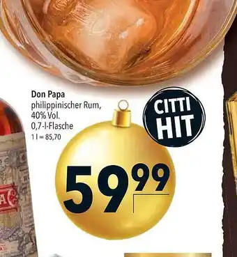 CITTI Markt Don papa philippinischer rum Angebot