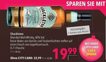 CITTI Markt Shackleton blended malt whisky Angebot