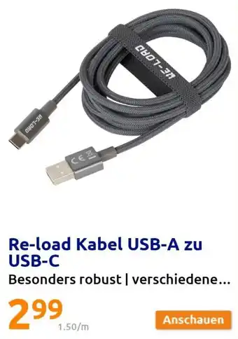 Action Re-load Kabel USB-A zu USB-C Angebot