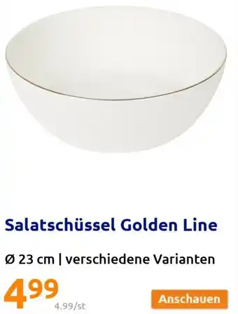 Action Salatschüssel Golden Line Angebot