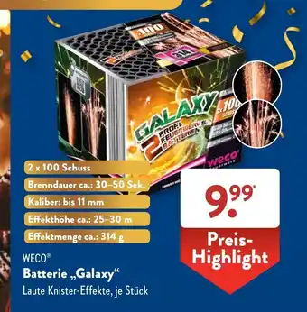 Aldi Süd WECO Batterie Galaxy Angebot