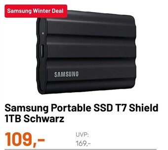 Kamera Express SAMSUNG Portable SSD T7 Shield 1TB Schwarz Angebot