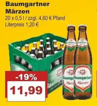 Bilgro Baumgartner Märzen 20x0,5L Angebot