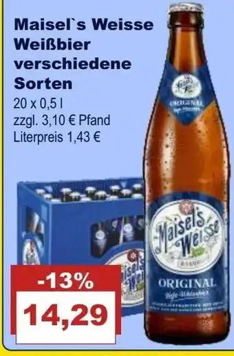 Bilgro Maisel's Weisse Weißbier 20x0,5L Angebot