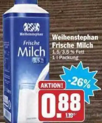 dodenhof Weihenstephan Frische Milch Angebot