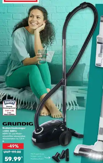 Kaufland Grundig Bodenstaubsauger VCC 3851 Angebot