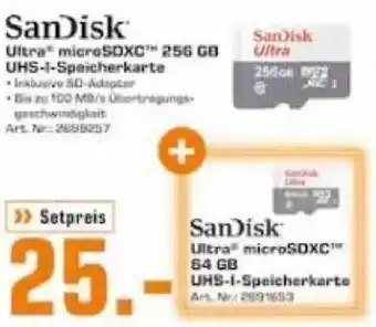 Saturn SanDisk Ultra microSDXC 256 GB UHS-I Speicherkarte Angebot