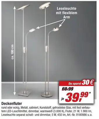 toom Baumarkt Deckenfluter Angebot