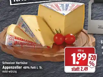 Wasgau Schweizer Hartkäse Appenzeller 100g Angebot