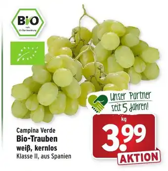 Wasgau Campina Verde Bio Trauben weiß, kernlos Angebot