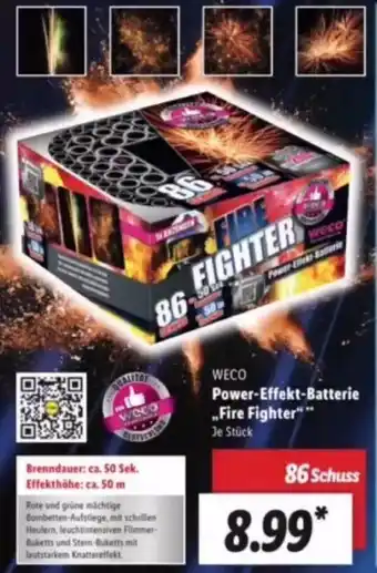 Lidl Weco Power Effekt Batterie Fire Fighter Angebot