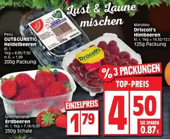 Edeka Gut & Günstig Heidelbeeren 200 g Packung Angebot