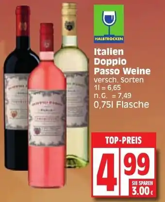 Edeka Italien Doppio Passo Weine 0,75L Flasche Angebot