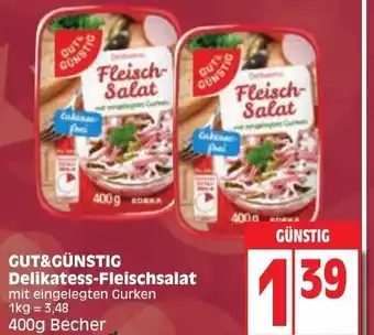 Edeka Gut & Günstig Delikatess Fleischsalat 400g Becher Angebot