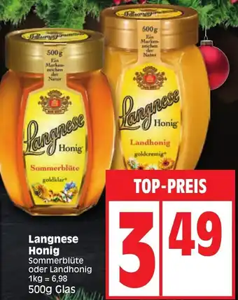 Edeka Langnese Honig 500 g Glas Angebot