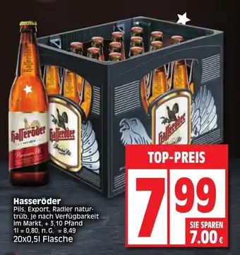 Edeka Hasseröder Pils 20x0,5L Flasche Angebot