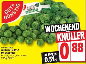 Edeka Gut & Günstig Rosenkohl 750g Netz Angebot