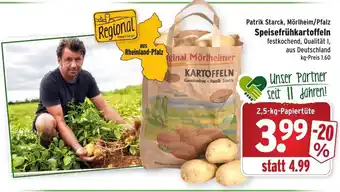 Wasgau Speisefrühkartoffeln 2,5kg Angebot