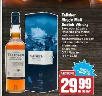 dodenhof Talisker Single Mat Scotch Whisky 0,7L Angebot