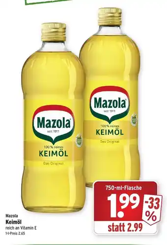 Wasgau Mazola Keimöl 750ml Angebot