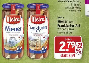 Wasgau Meica Wiener oder Frankfurter Art 190-360g Angebot