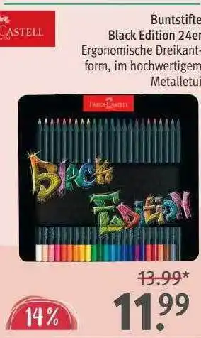 Rossmann Faber-castell buntstifte black edition 24er Angebot