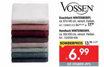 Zurbrüggen Vossen duschtuch winterberry oder handtuch Angebot