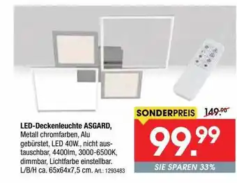 Zurbrüggen Led-deckenleuchte asgard Angebot