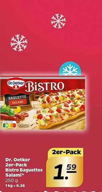 NETTO Dr. oetker 2er-pack bistro baguettes salami Angebot