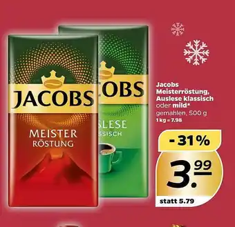 NETTO Jacobs meisterröstung, auslese klassisch oder mild Angebot