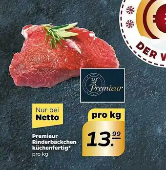 NETTO Premieur rinderbäckchen küchenfertig Angebot