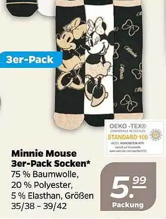 NETTO Minnie mouse 3er-pack socken Angebot