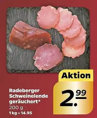 NETTO Radeberger schweinelende geräuchert Angebot