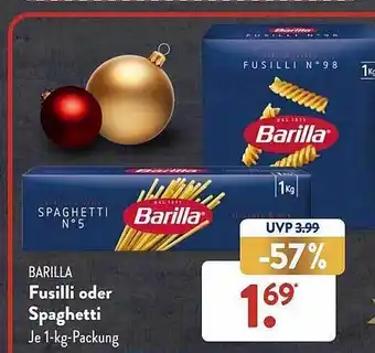 Aldi Süd Barilla fusilli oder spaghetti Angebot