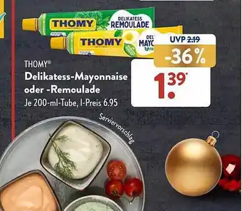 Aldi Süd Thomy delikatess-mayonnaise oder -remoulade Angebot