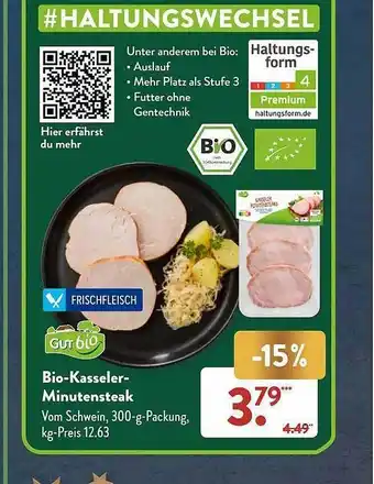 Aldi Süd Gut bio-kasseler-minutensteak Angebot