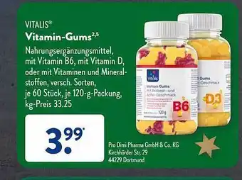 Aldi Süd Vitalis vitamin-gums Angebot