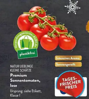 Aldi Süd Natur lieblinge kleine schätze premium sonnentomaten, lose Angebot