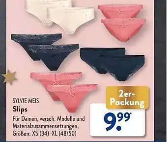 Aldi Süd Sylvie meis slips Angebot